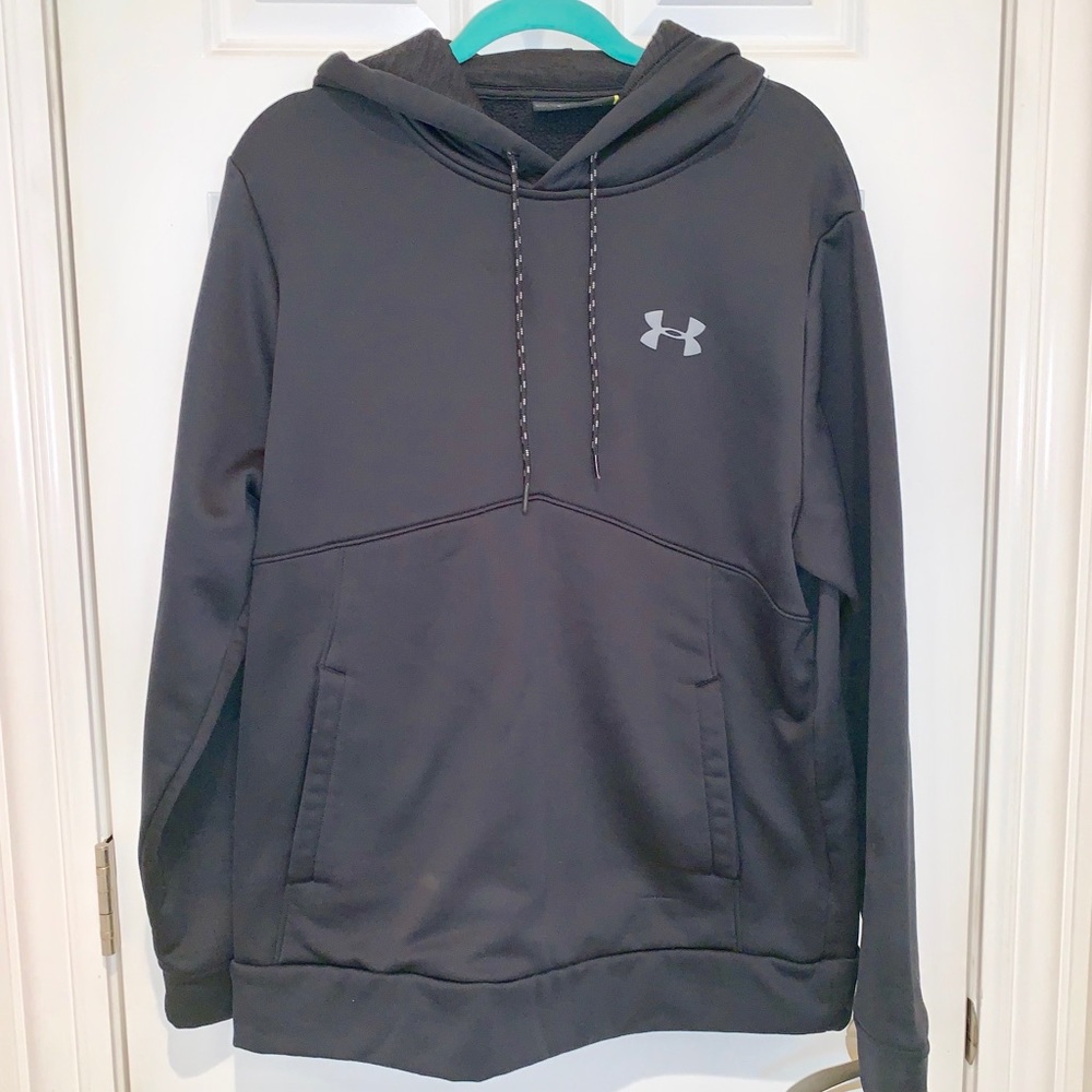 🔵 Men’s Medium Black Under Armour Hoodie Size M